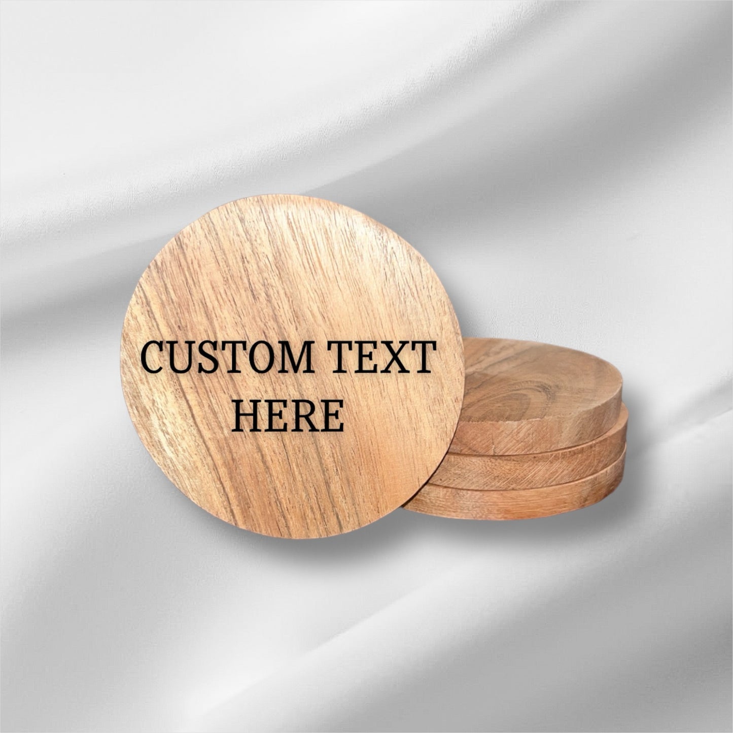 Round Wood Coaster