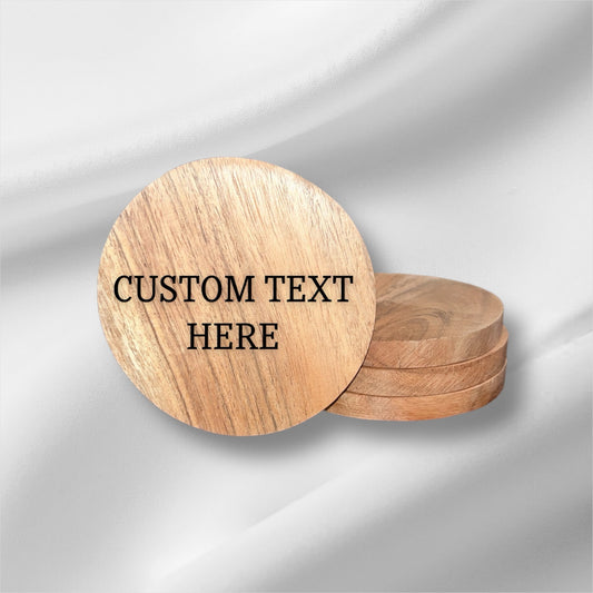 Round Wood Coaster